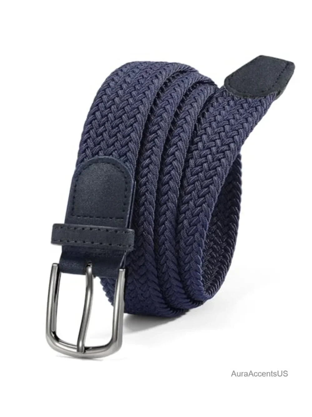 Men's Elastic Woven Belt Stretch Web Casual Braided for Golf Jeans Shorts Pants